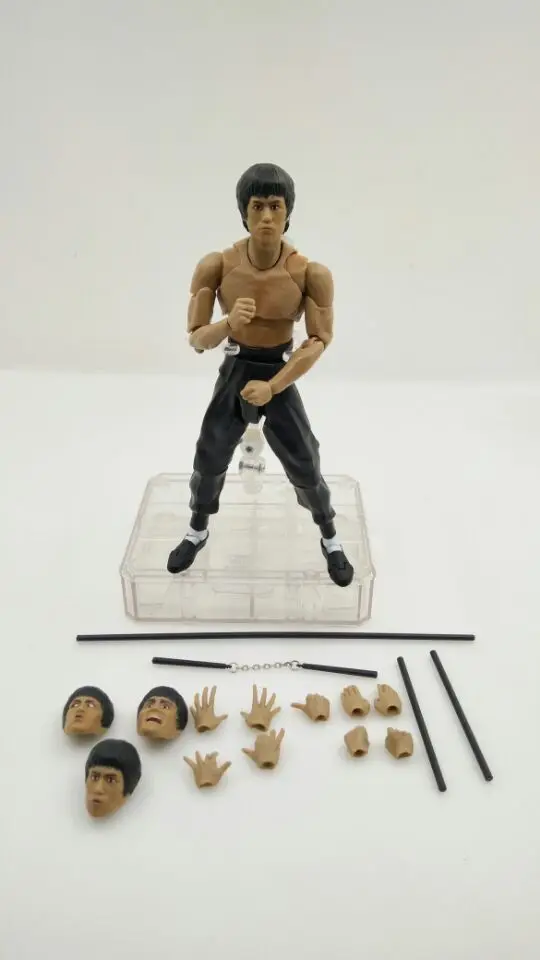 15cm Bruce Lee Movable Kung Fu Fight movie action figure PVC toys