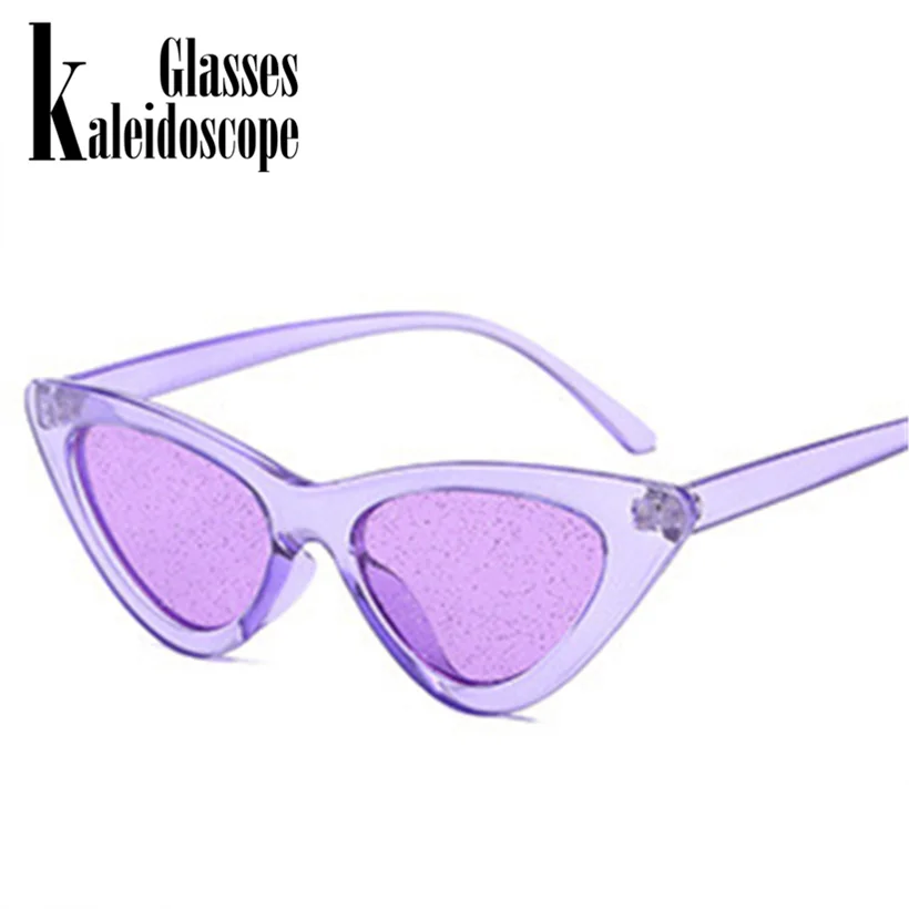 Калейдоскоп очки небольшой кошка глаз Солнцезащитные очки Для женщин Винтаж сексуальная кошка глаз оттенок красный блестящий объектив солнцезащитные очки для женщин UV400