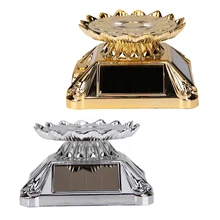 80*80*45 мм 360 градусов вращающийся Вращающийся ювелирных изделий Кольцо Дисплей стенд модные солнечные витрина с 3 шт освещения светодиодный