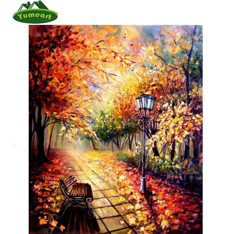 

2016 DIY 5D Diamond Painting Autumn Park Mosaic Embroidery Painting Special Resin Craft Wall Decor Modern Cross Stitch Kits