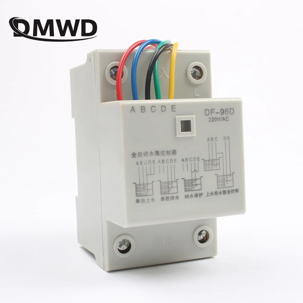 

DF-96D Din rail style lack water protection automatic water level controller switch Pump Controller with three probes 20A 220v