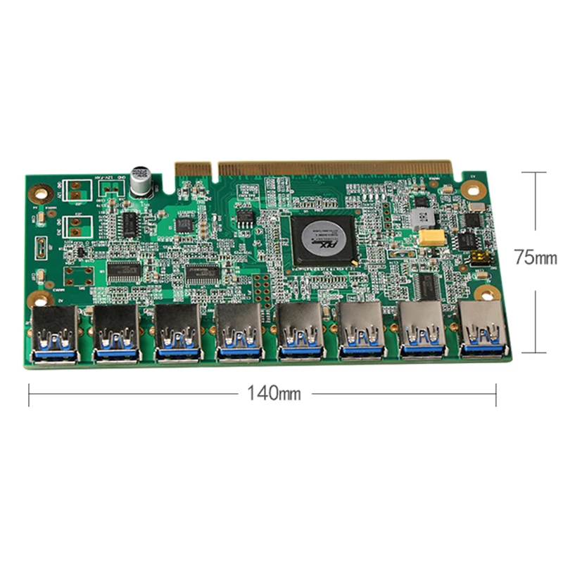 1 до 8 PCIe Miner машина видеокарта удлинитель PCI-E 16X поворот 8 портов USB3.0 PCIE карты расширения Riser Card BTC LTC ETH