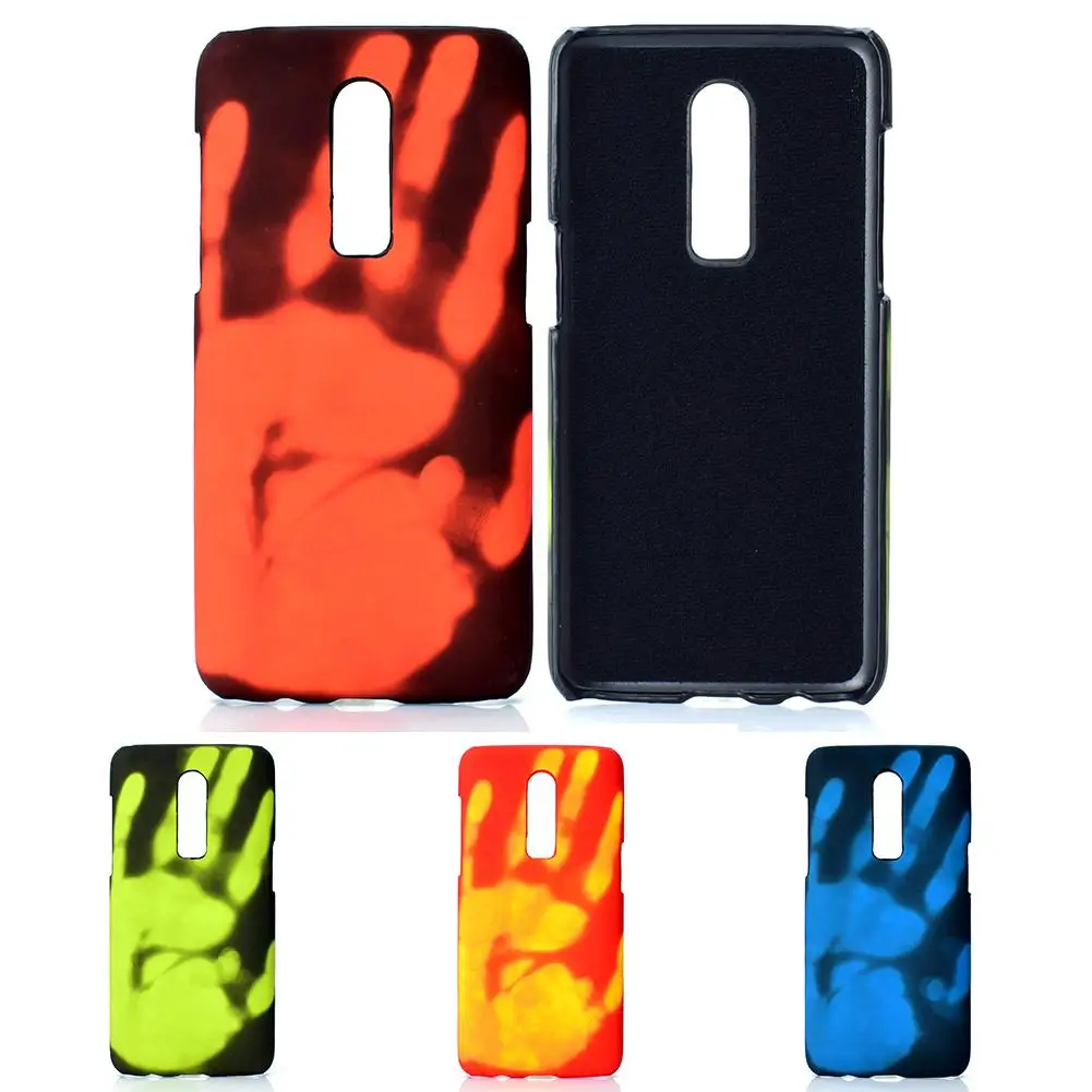 

Thermal Induction Fluorescent Color Changing PC Back Cases Shell Phone Case for Oneplus6 For Oneplus 6