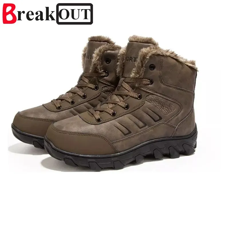 

Winter With Fur Boots Men Leather Winter Shoes Men Plus Size Tennis Sneakers For Winter Ankle Boots Male Warm Lovers Casual