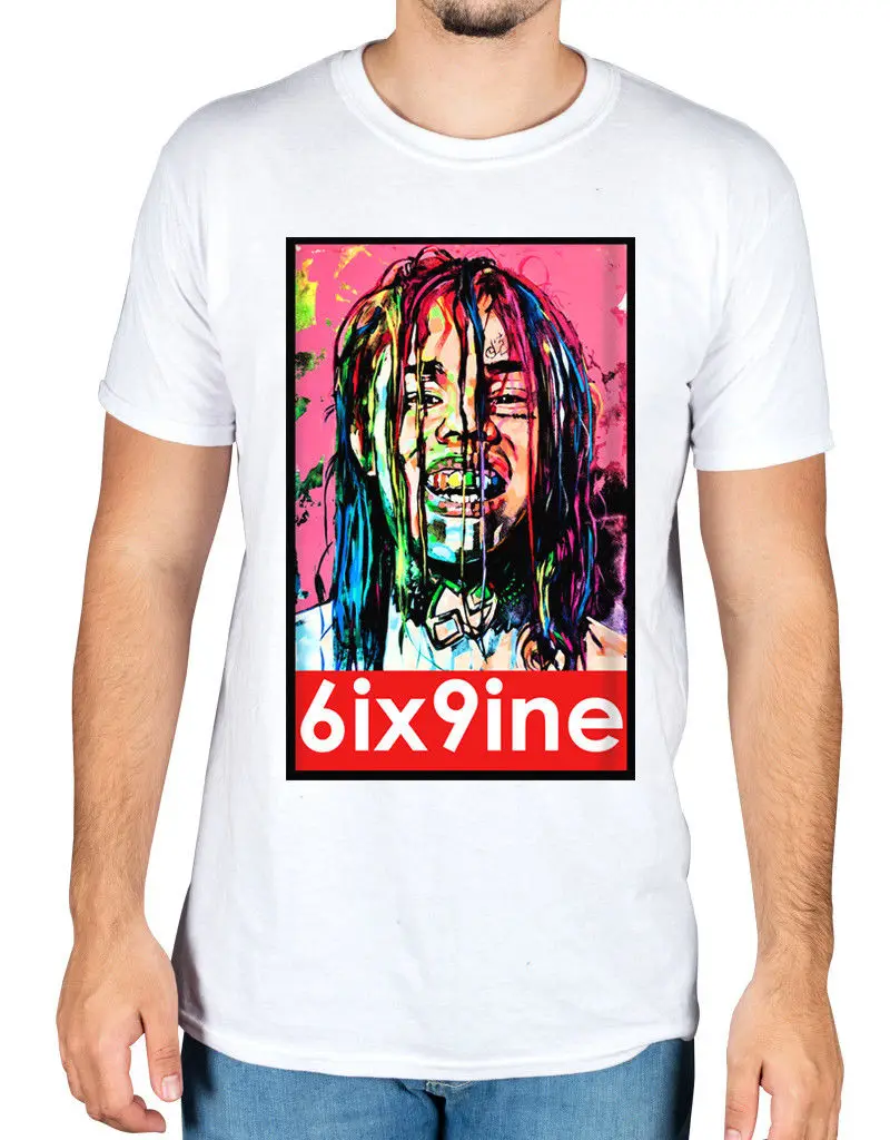 

Tekashi69 Box Splash T-Shirt 6ix9ine Day69 Gummo Keke Kooda Lil Pump ScumGang streetwear O-Neck Cotton