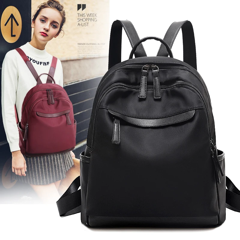 

2018 new women's shoulder bag female backpack tide Oxford cloth canvas fashion leisure wild ladies travel simple bags 13