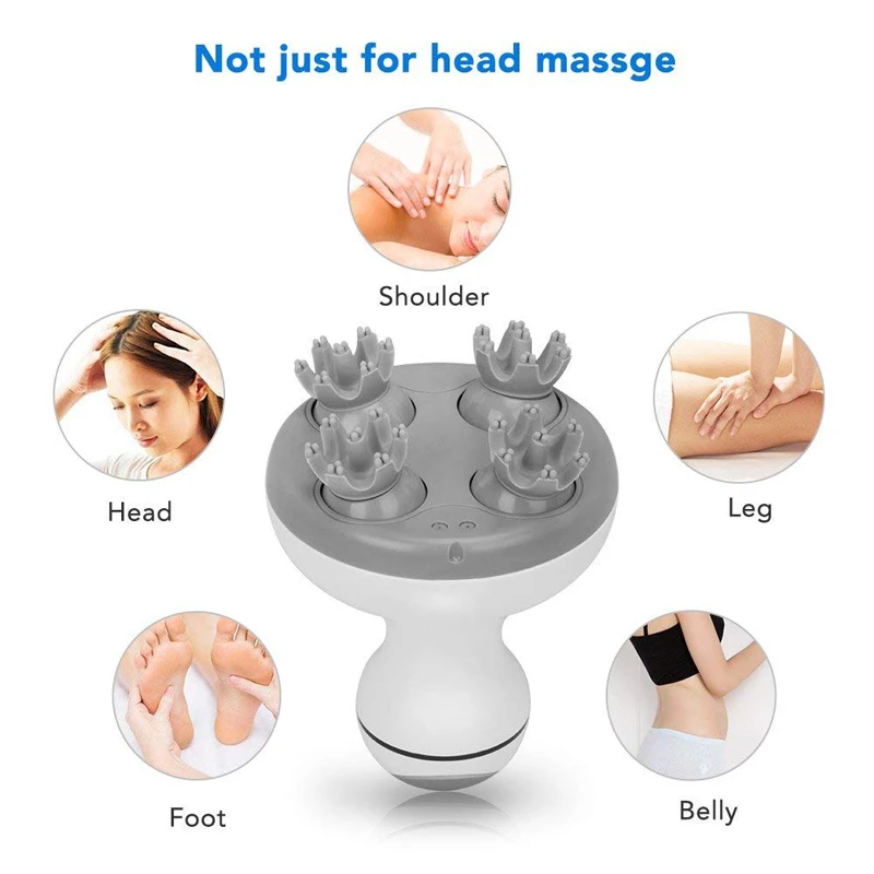 Smart 4D Head Massager Electric Head Scalp Massager Pressure Points To Relieve Stress Promote Blood Circulation Hair Growth