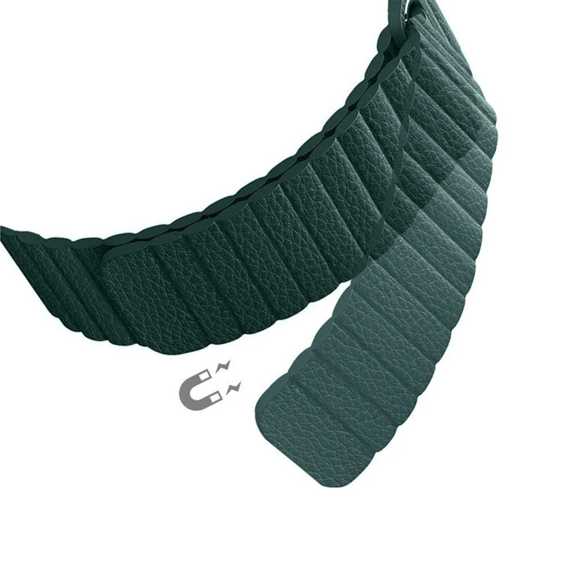 Cena Prawdziwy skórzany pasek pasek na pasek do apple watch 44mm 40mm 42mm 38mm apple watch 5 4 3 2 1 iwatch magnetyczne paski do zegarków akcesoria