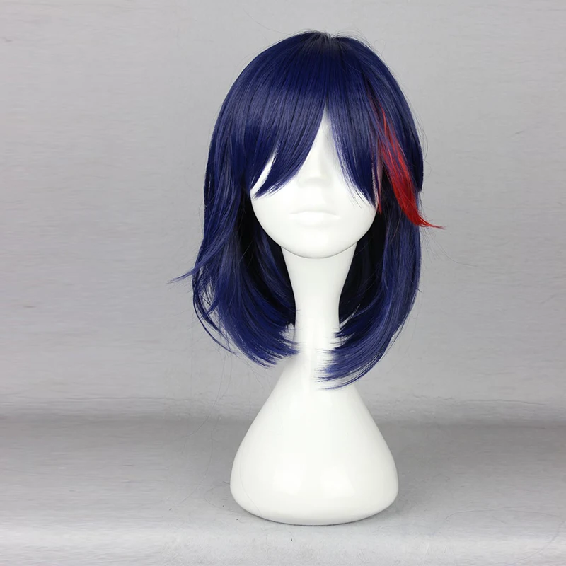 Japan Anime Kill la kill Matoi Ryuko Cosplay Wig Blue Red Mixed Color Short  Bob Hair Wigs for Halloween Party _ - AliExpress Mobile