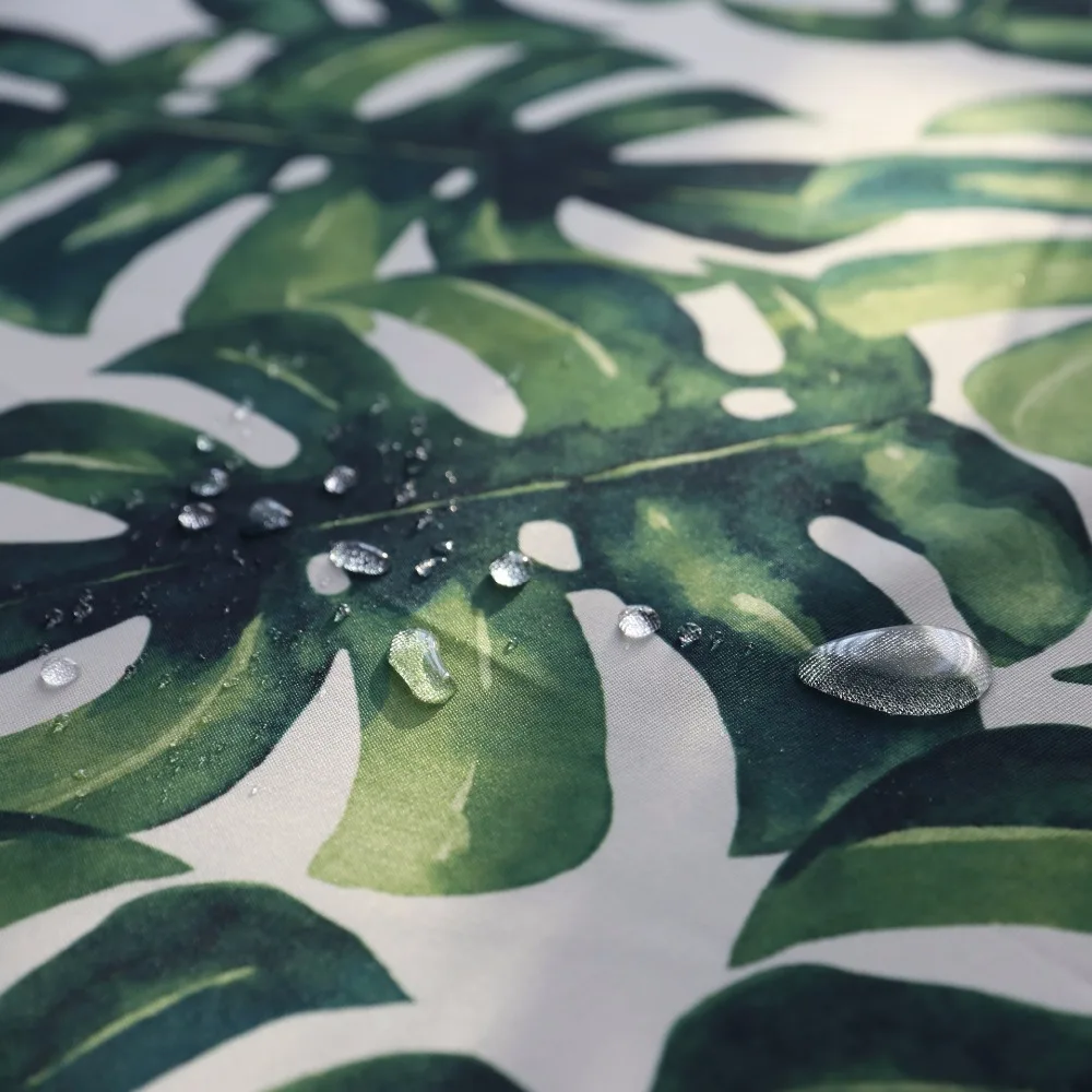  Green Leaves Rectangular Tablecloths Polyester Cotton Waterproof Table Cover Modern Brand Green Lea