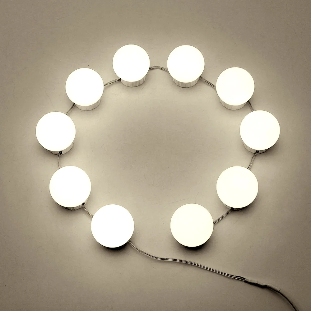  USB Port Makeup Mirror Light Bulb Hollywood Vanity Lights Make Up Dimmable LED Wall Lamp 6 10 14Bul - 33027456802