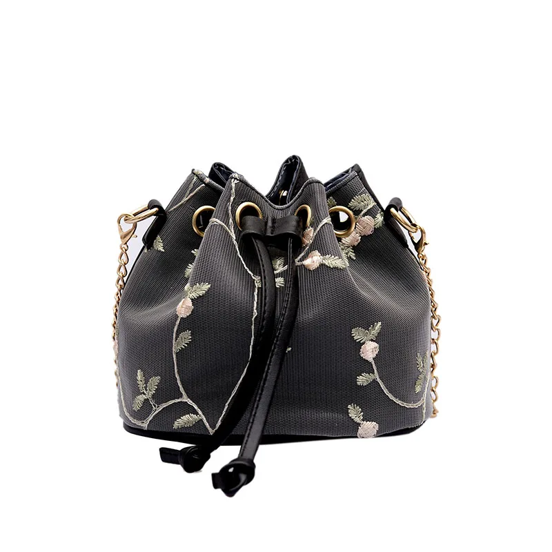 

shoulder messager crossbody bags for women 2019 striped fashion chain bags for women in Bucket women leather handbags crossbody