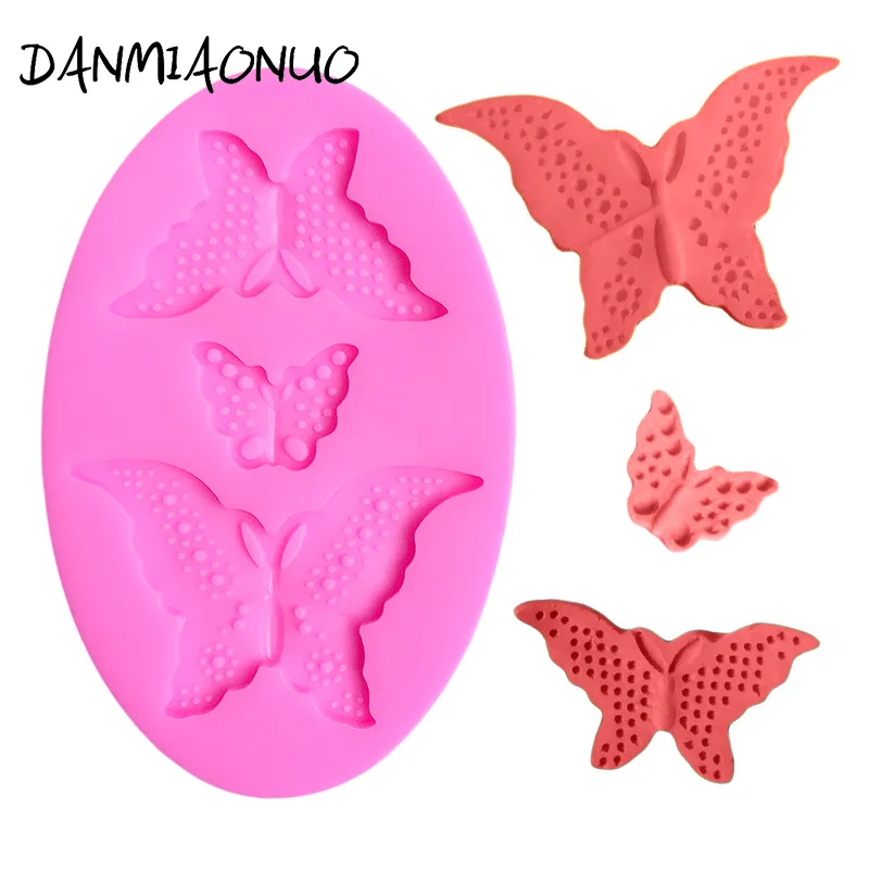 

DANMIAONUO Lovely Butterfly 3d Mold Silicone Cake Chocolate Gumpaste Mold Food Grade Silicone Fondant Cake Decorating Tools DIY