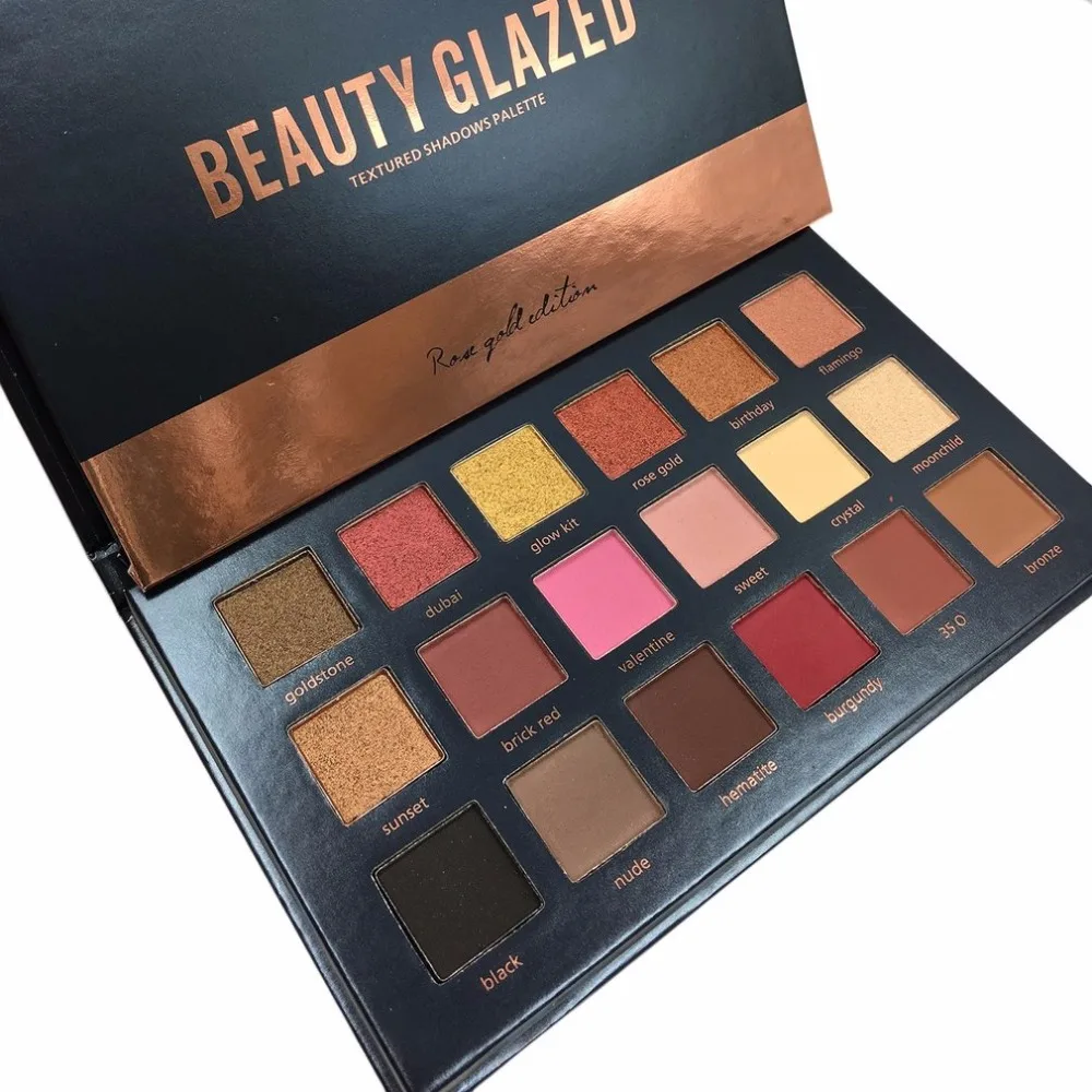 BEAUTY GLAZED Eyeshadow Pallete косметика макияж водонепроницаемый натуральный блеск