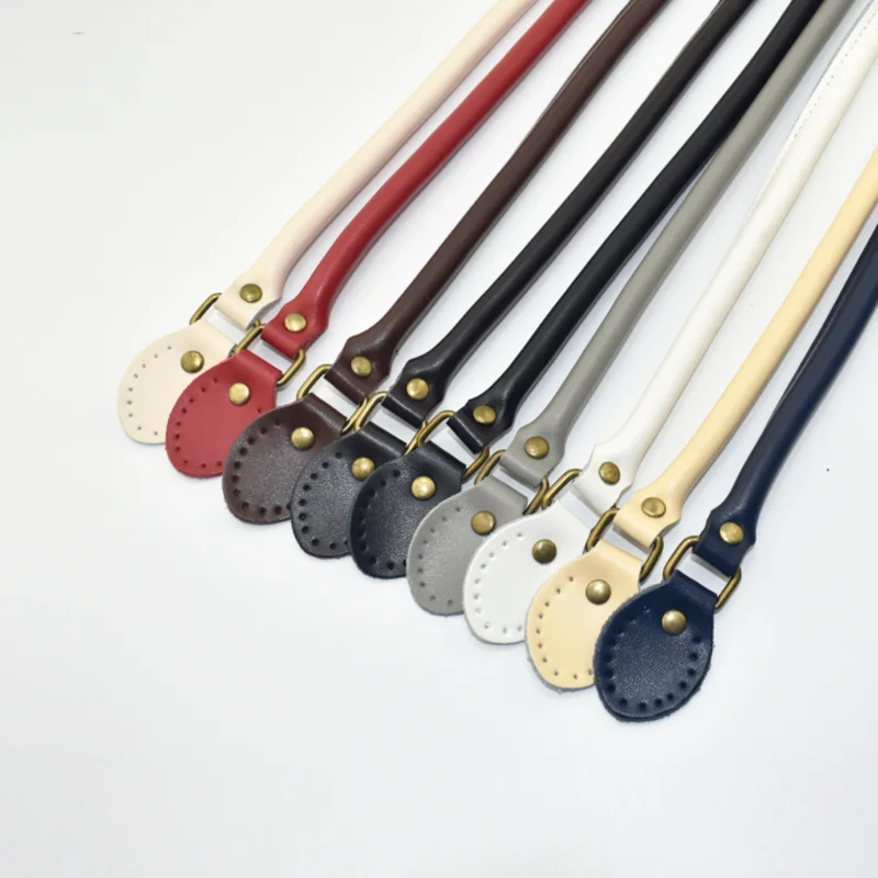 

2PCS Bag Strap Genuine Leather DIY Handmade Handles for Crossbody Replacement Shoulder Handbag Wallet Handle 40cm