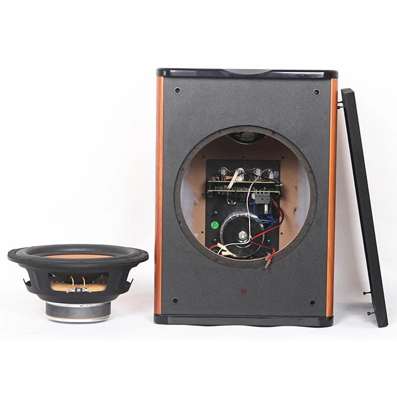 Мощный 10 дюймовый активный сабвуфер HIFI деревянный домашний кинотеатр 200 Вт 4 Ом 30