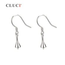Cluci 925 plata esterlina en forma de campana Pendientes montaje Amuletos cuelga el pendiente Pendientes de gota Declaración de las mujeres de la joyería