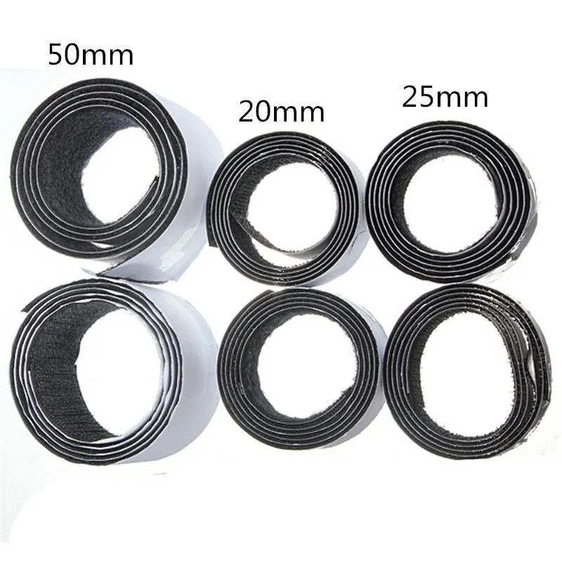 

Black Premium Self-adhesive Fastener Tapes Sticky Hook Loop Nylon DIY Adhesive Fastener Tape Apparel Sewing Fabric Crafts