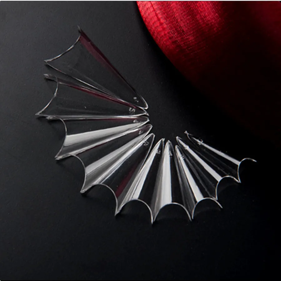 

Makartt 500Pcs Pointed Stiletto Nail Tips Sharp End False Nails Acrylic Clear Natural Tips For Salon DIY A0513