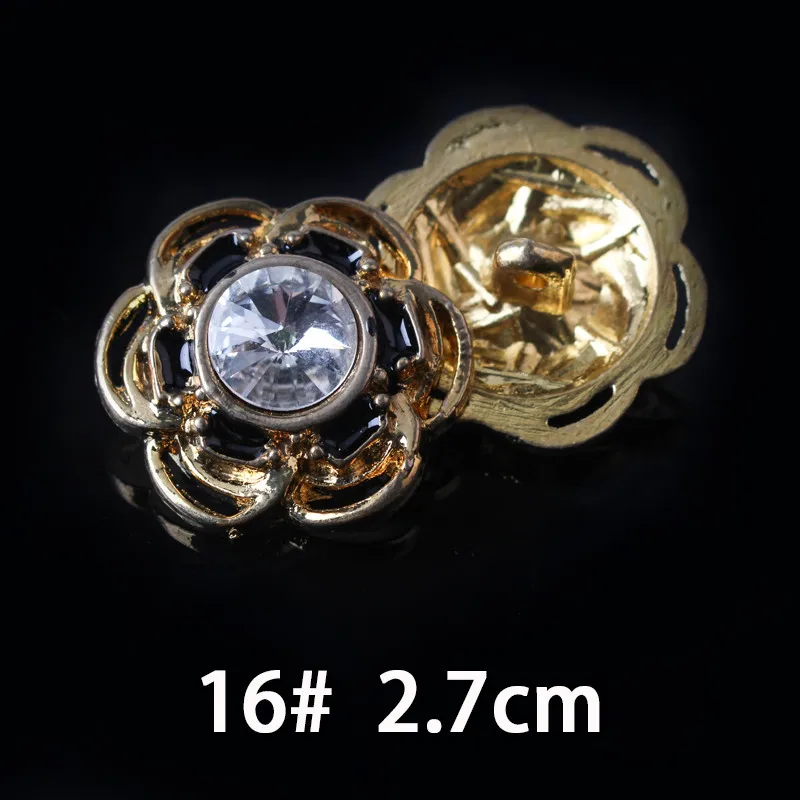 5 шт./лот, пуговицы, металлическая кнопка в виде бриллианта, плакировка с плоской задней стороной для девочки, свадебное пальто, аксессуары, украшение из ленты - Цвет: H10-16