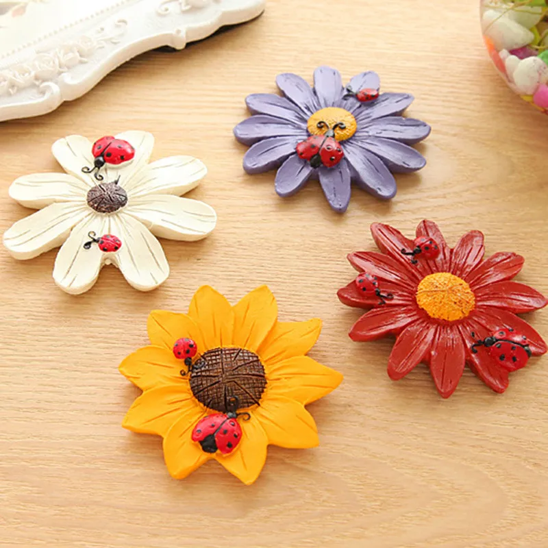 

1PC Creative And Bbeautiful Sunflowers Refrigerator Magnets Decorative Stickers Affixed Message Notes