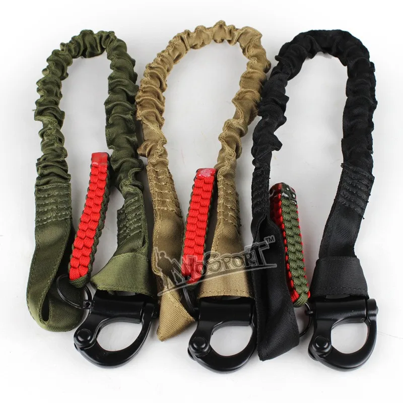 military gear hunting accessories airsoft molle system tactical elastic safety sling Lanyard Line for climbing HT17-004 (12)