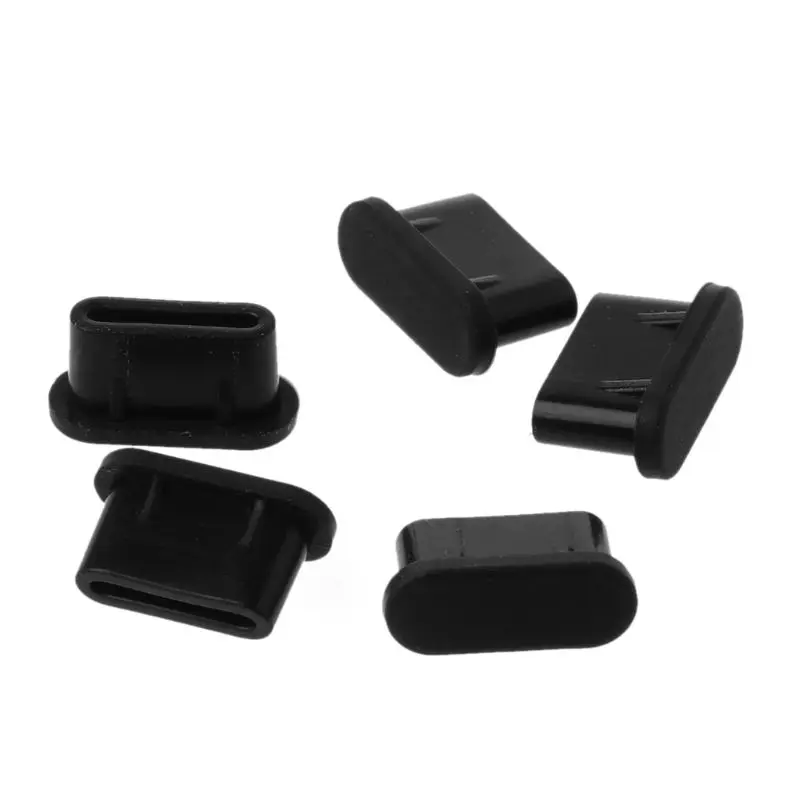

5PCS Type-C Dust Plug USB Charging Port Protector Silicone Cover for Samsung Huawei Smart Phone Accessories
