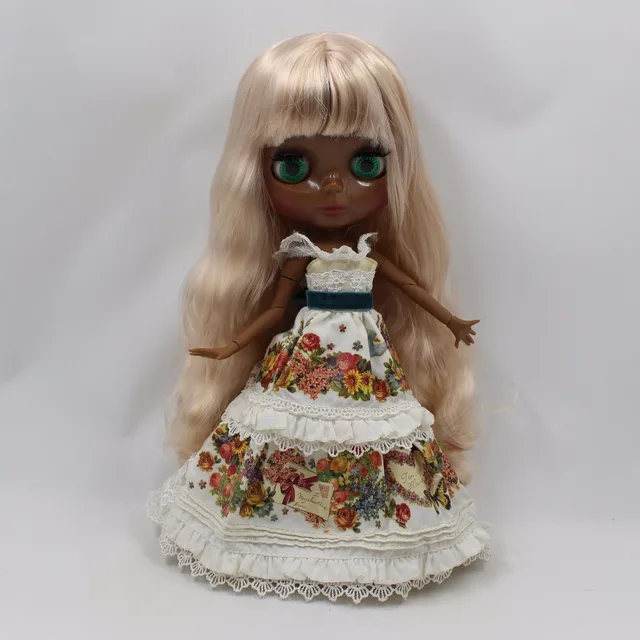 Tbl Neo Blythe Doll Dirty Blonde Hair Jointed Body Black Skin