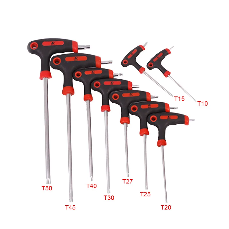 Шестигранный ключ T10/T15/T27/T30/T40/T45/T50 шестигранный с длинным рычагом Star Torx гаечный