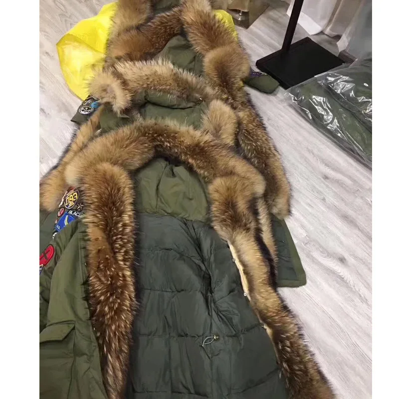 Neige Laveur Pour Duvet Fourrure De Haut Parkas En Luxe Mode Gamme Les Raton Épaississent Manteaux À Outerwears Large 2017 Femmes Capuchon Extra Lâche OR4q78cqW