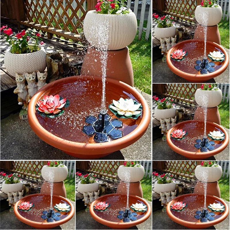 Details about   Outdoor Solar Powered Floating Water Fountain Pump Garden Pond Bird Bath Pool US 