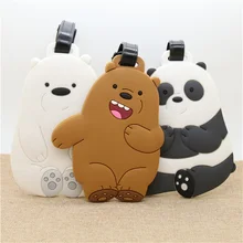 Мы Голые Медведи багажная бирка мягкая ПВХ гель крутой стиль чемодан бирки имя адрес держатель багаж посадочная бирка этикетка высокое качество