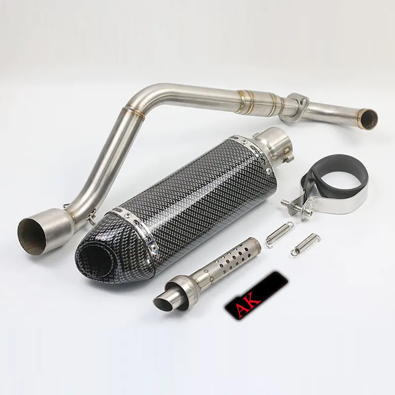 2012-1015 leovince MSX 125 motocicleta silenciador de escape Akrapovic escapar moto DB asesino conectar el tubo MSX125 125cc cbr carbono 51mm