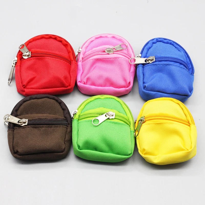 

Dolls Bag Accessories Backpack For BJD 1/6 Fashion School Backpack Yellow/Blue/pink/red ColorAccessories Doll Baby Girls Gifts