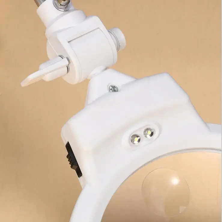 Продажа Увеличительное стекло мульти функциональное увеличительное стекло 6X Лупа микроскоп настольная лампа лупа с светильник измерительная шкал...