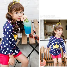 Купальник-бикини для детей купальники для малышек детей с рукавами из двух частей пляжное платье обувь мальчиков девочек летняя одежда