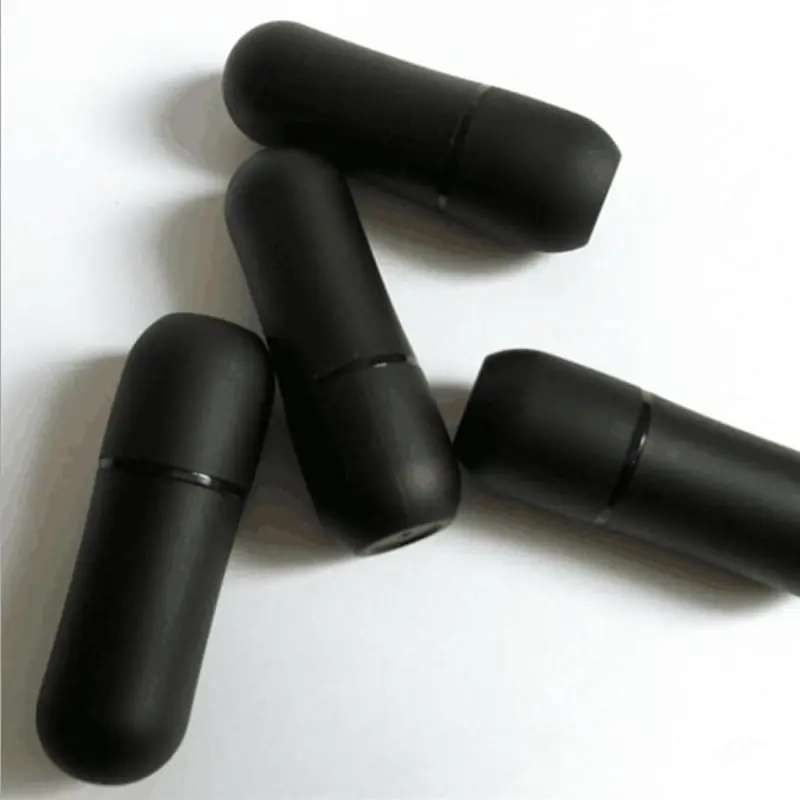 Empty Bullet Lipstick Tube 12.1MM Matt Black Color Round Shape Lip Gloss Case DIY Lip Balm