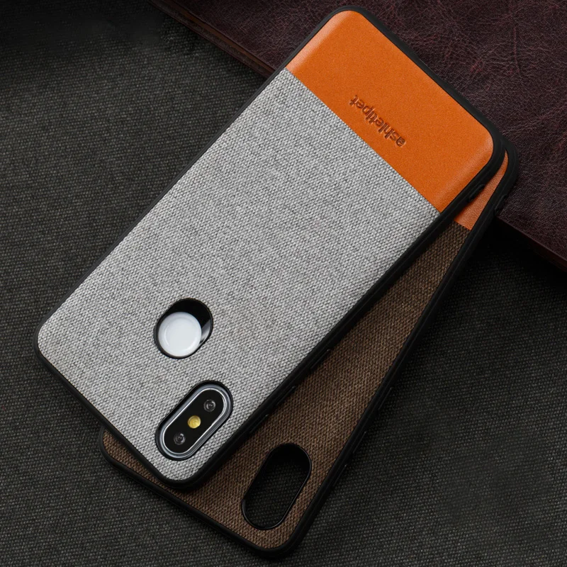 

Phone Case For Xiaomi Mi 6 8 8SE Max 2 3 Mix 2s A2 case Canvas Stitching Oil wax skin TPU soft cover