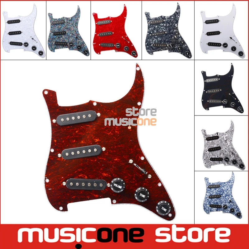 

Multi Colour Pickguard Electric Guitar Pickguard and Black SSS Loaded Prewired scratchplate Assembly