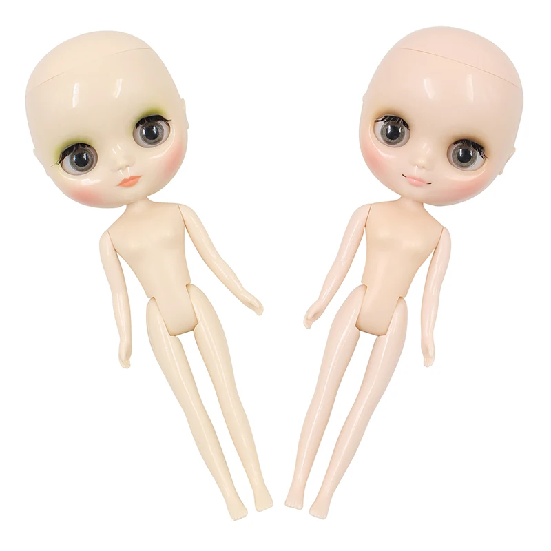 Бесплатная доставка кукла middie Blythe нормального тела белый/натуральной кожи лысый голова с клеем не установлен кожи головы 1/8 20 см