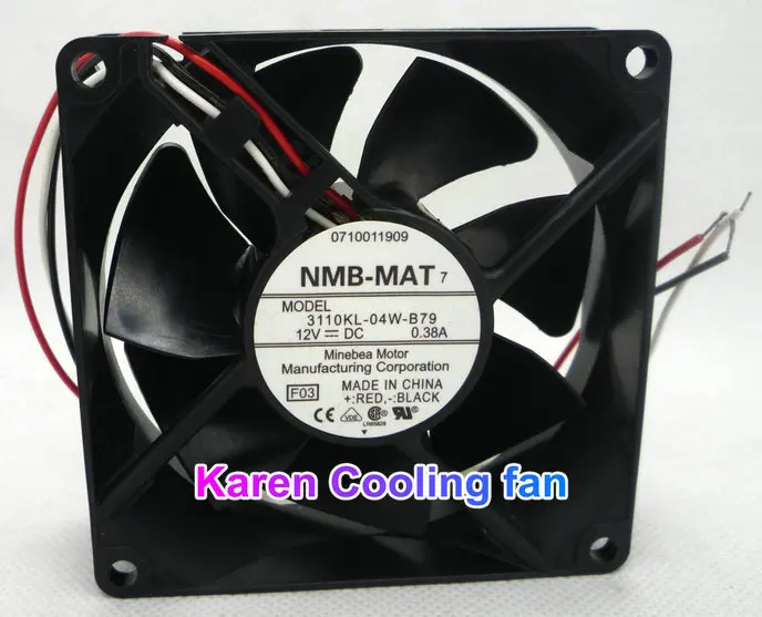 

NMB New Original** 8025 DC12V 0.38A 3110KL-04W-B79 F03 3wire Alarm signal cooling fan