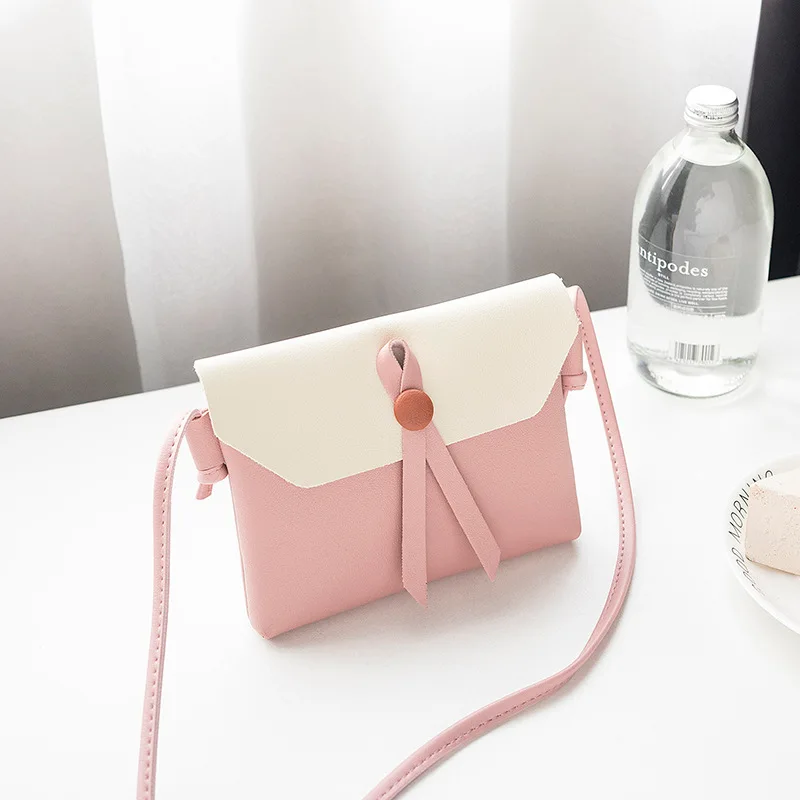 

Crossbody Bags For Women 2019 Mini Mobile Phone Shoulder Bag Pink Cute Envelope Ladies Korean Style Bowknot Messenger Bags Girls