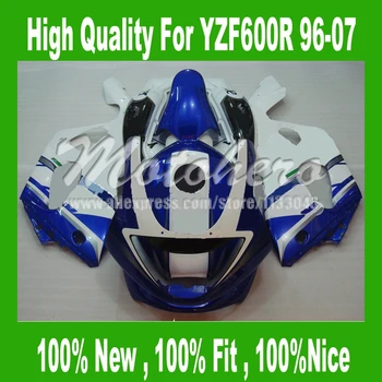 

100%NEW Blue white Fairings for YZF600R 96 97 98 99 00 01 02 03 04 05 06 07 #3DRL YZF 600R 96-07 ABS fairing kits fullset