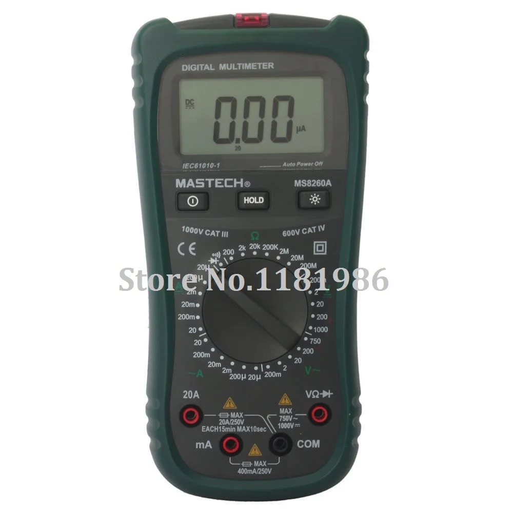 

Mastech MS8260A Multimeter Digital Professional DMM LCR Meter Detector Volt Stick Tester Electrical AC/DC Ammeter Voltmeter