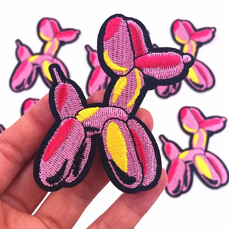 10PCS/LOT Kawaii balloon dog Parches Embroidery Iron on Patches for Clothing DIY Stripes Clothes Stickers Foods Appliques | Дом и сад