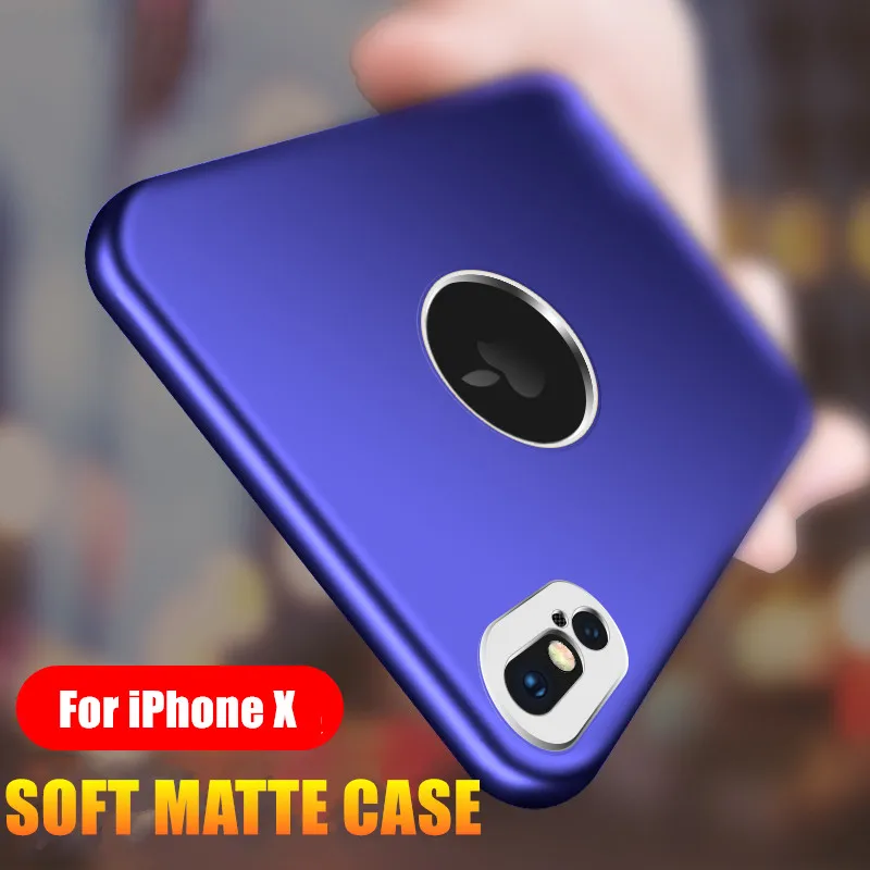 Роскошный мягкий силиконовый чехол для iPhone X silk touch тонкий Гибридный PC + TPU задняя