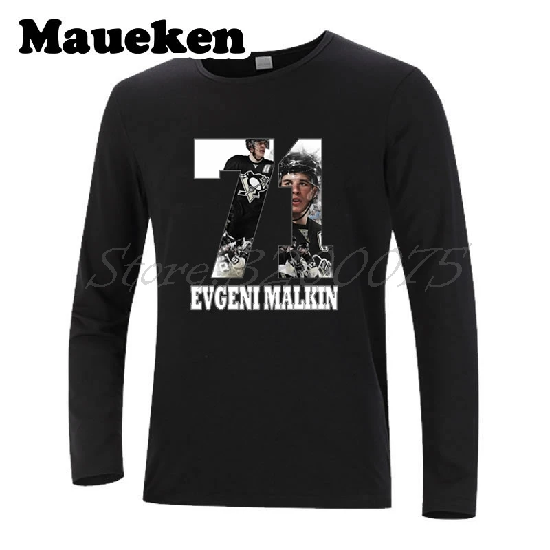 Мужская футболка с длинным рукавом Evgeni Malkin 71 Россия hockeying Star одежда мужская на