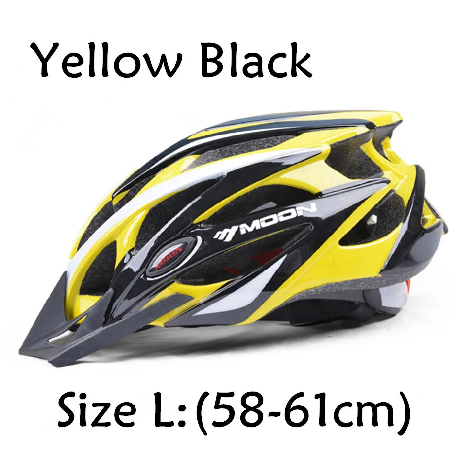 MOON велосипедный шлем ультралегкий цельно-Формованный велосипедный шлем MTB велосипед обновленная модель шлем дорожный горный велосипед оборудование для верховой езды - Цвет: Yellow Black - L