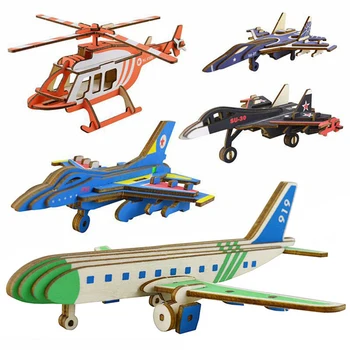 

5 Kinds DIY Laser Cutting Mechanical Model Wooden Model Helicopter Fighter Kits Assembly Toy Gift for Children Adult Puzzle Toys