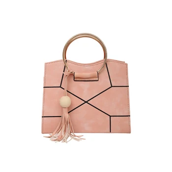 

Fashion Women Big Ring Tassel Crack Handbag New INS Popular Female Casual Messenger Bags Holiday Lady Shoulder Crossbody SS3485